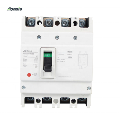 AOASIS AOMD-160H 2P 3P 4P DC Circuit Breaker 16A 20A 32A 40A 50A 63A 80A 100A 125A 140A 160A Circuit Breaking
