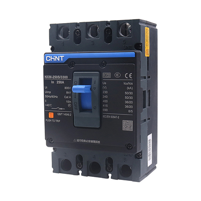 Buildings CHINT NXM-250S/4300B Cast Case Circuit Breaker 35kA Circuit Breakers 160A 225A 4 Pole