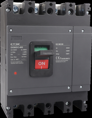 For ETEK 250A MCCB Solar Panel Grid DC 4 Pole Battery Circuit Breaker (Moulded Case Circuit Breaker)